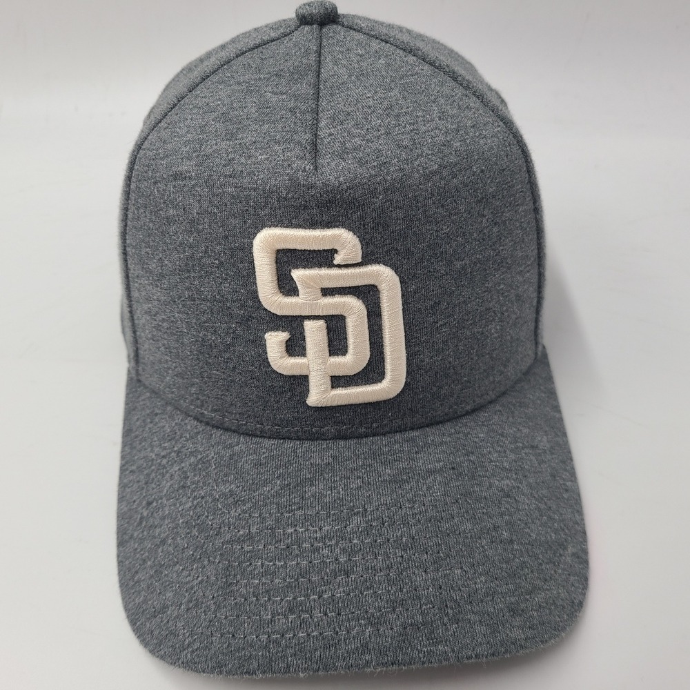 San Diego Padres Hat Strapback New Era 9Forty A-Frame Gray MLB Baseball Logo Men